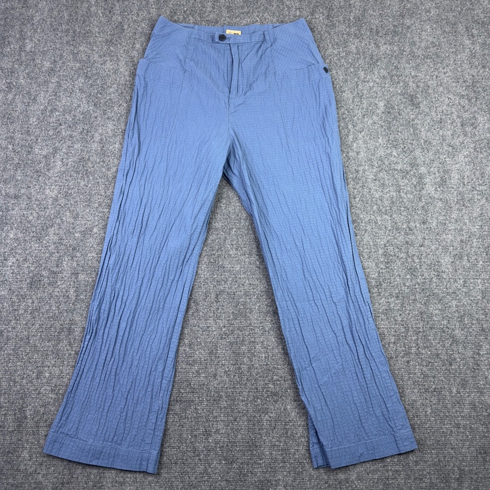 Uniqlo x Hana Tajima Pants S Blue Seersucker Designer Minimalist Career Capsule